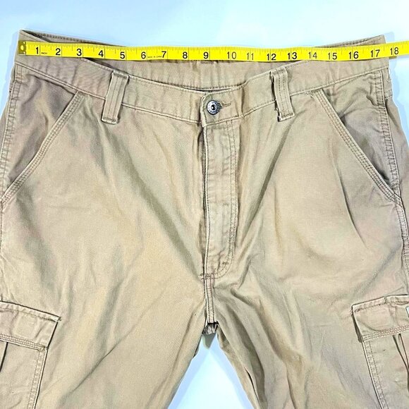 Wrangler Jeans - Men's Size 36 X 32 - Beige Khaki Cargo Classic Authentic Issue - Picture 7 of 10